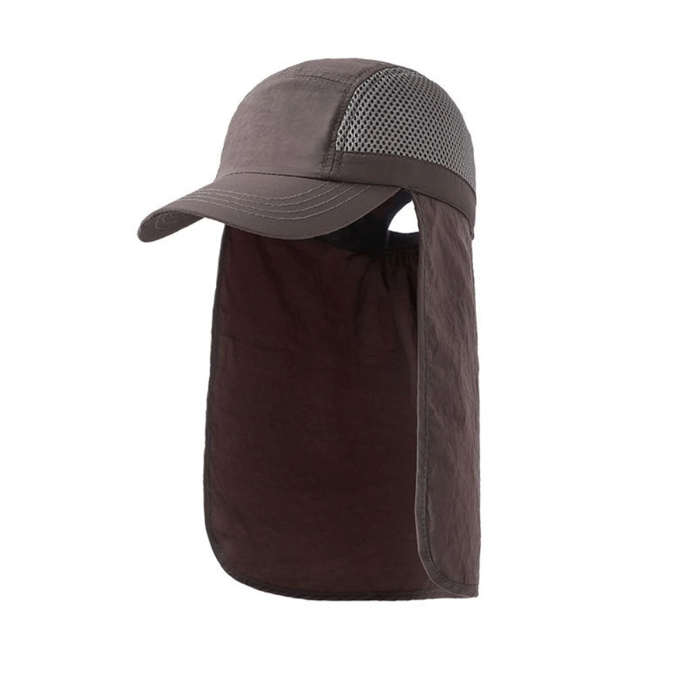 

Outdoor Sunscreen Fisherman Hats Summer Breathable Fishing Caps with Neck Flap Adjustable Wide Brim Sun Hat for Travel Hiking