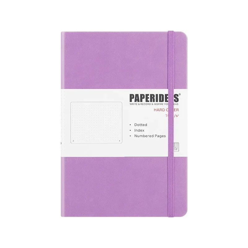 Paperideas Lattice Notebook Pu Hard Strap Handbook A5 Blank Grid Business Notebook