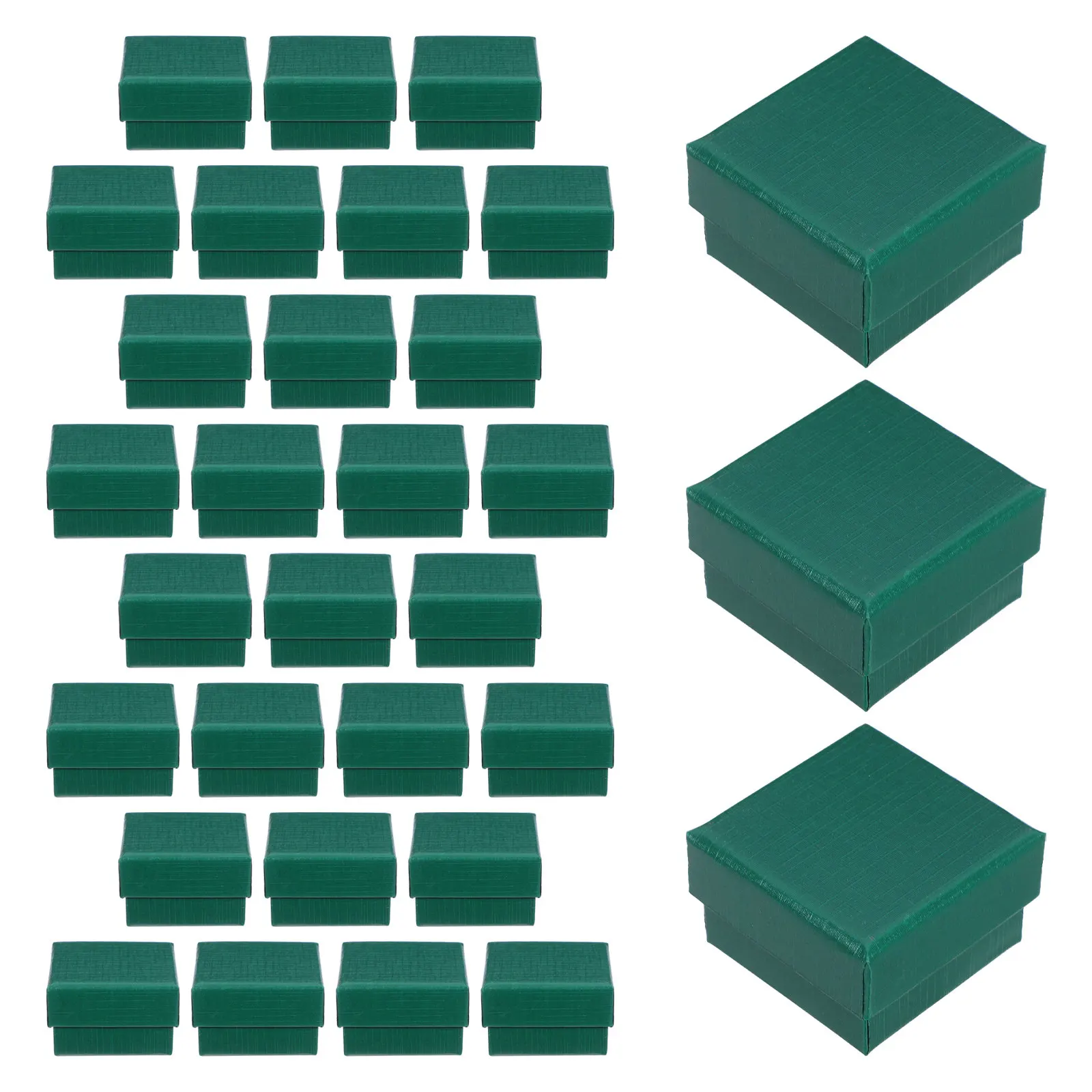 

Набор из 32 мини-шкатулок для украшений, зеленые маленькие дорожные органайзеры для ожерелий, колец, серег, браслетов, для женщин, девушек, на свадьбу