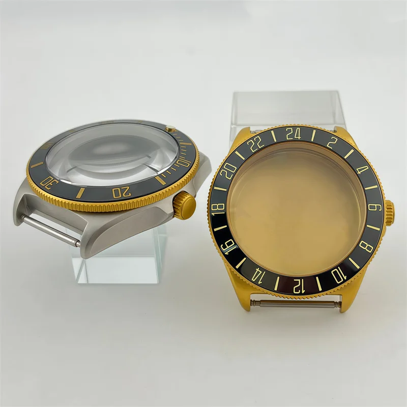 

Часы NH35 Gold 40mm GMT с водонепроницаемым корпусом и куполообразным сапфировым стеклом, совместимые с автоматическими механизмами PT5000, ETA2824, NH35A, NH34, NH36.