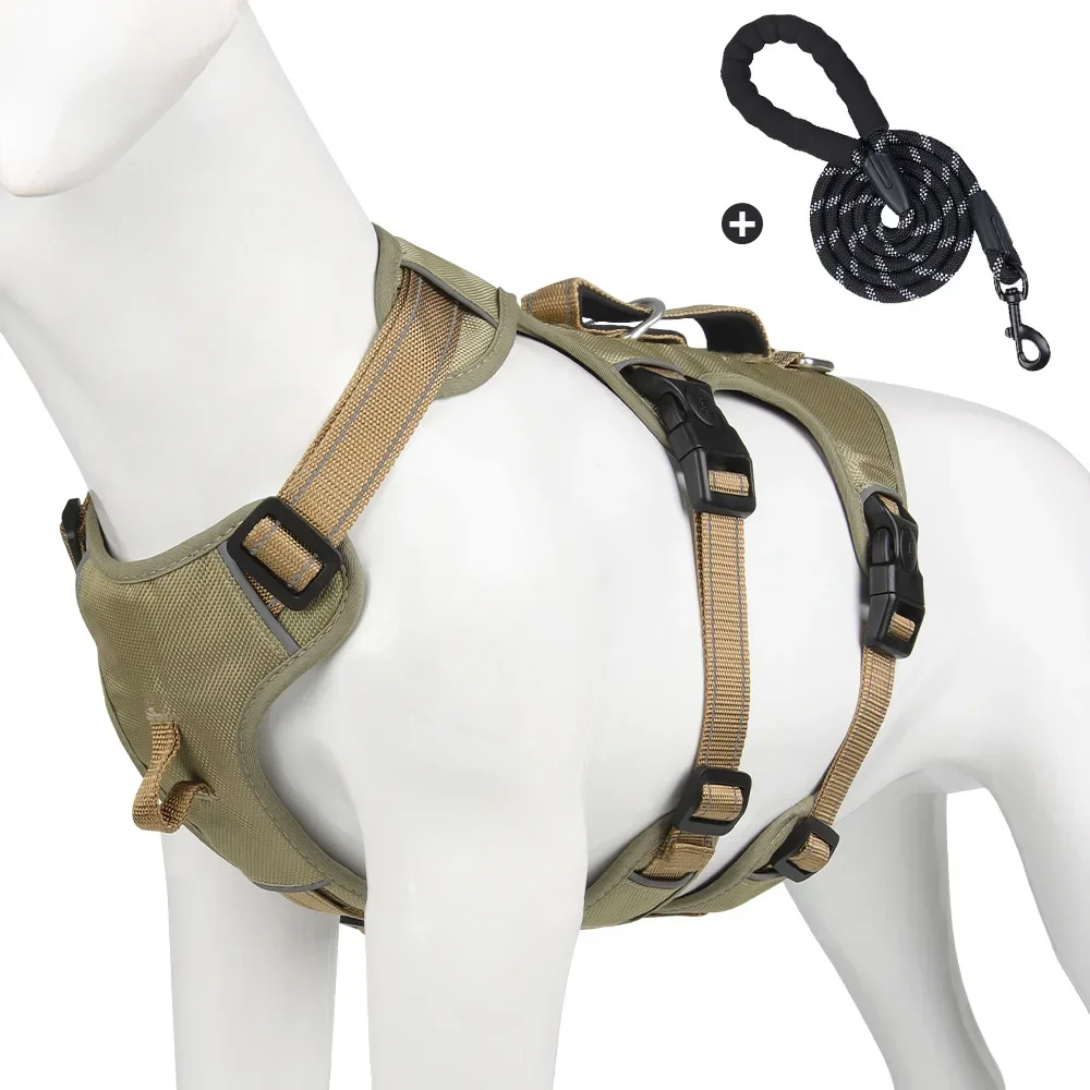 

Anti collision chest and back safety belt dog chain, medium and large pet dog vest, wear-resistant and tear resistant traction