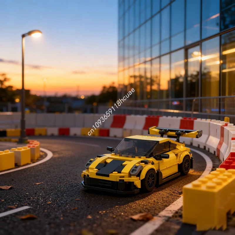 

329 шт. MOC Porscheed RS City Champions, модель строительных блоков, игрушка «сделай сам», креативные рождественские подарки, идея, образовательный кирпич, детский день рождения