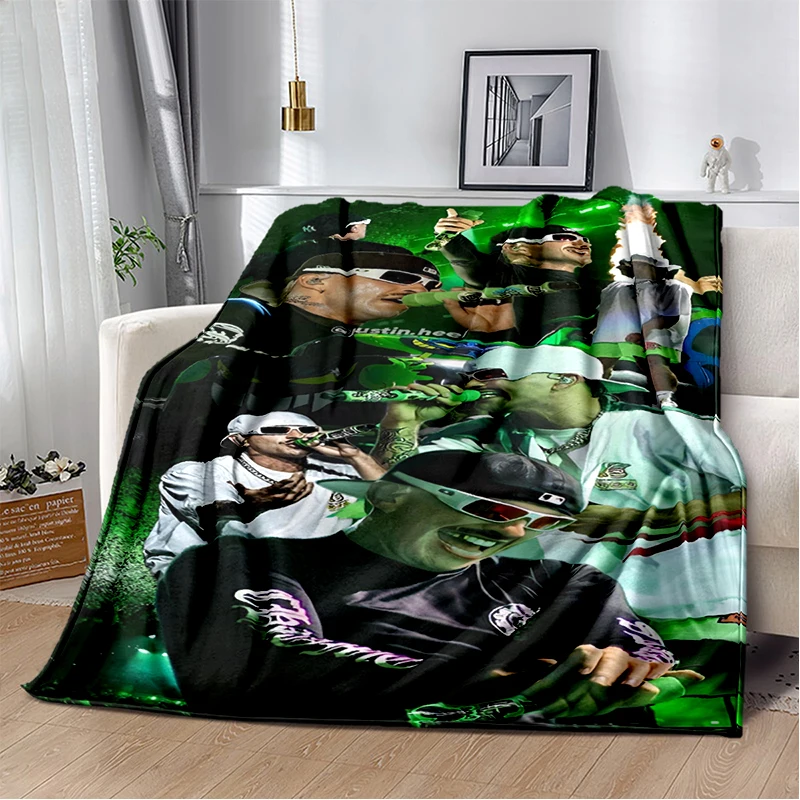 3D Feid Ferxxo Hiphop Pop Music Soft Plush Blanket,Flannel Blanket Throw Blanket for Living Room Bedroom Bed Sofa Picnic Cover