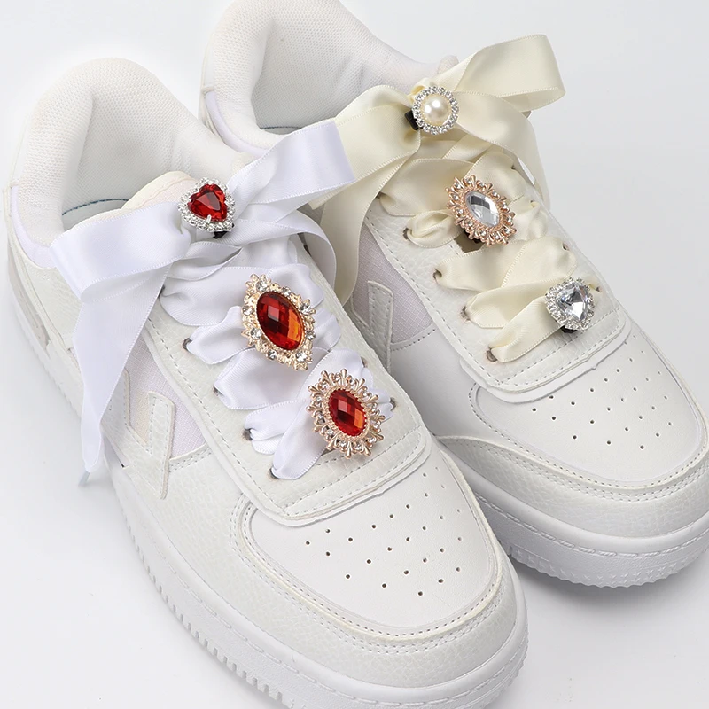 Diamond Shoelaces Decoration Shiny Rhinestones Buckle Luxurious Shoes Accessories Plastic Shoe Charms Design for Sneaker AF1 1PC image 3