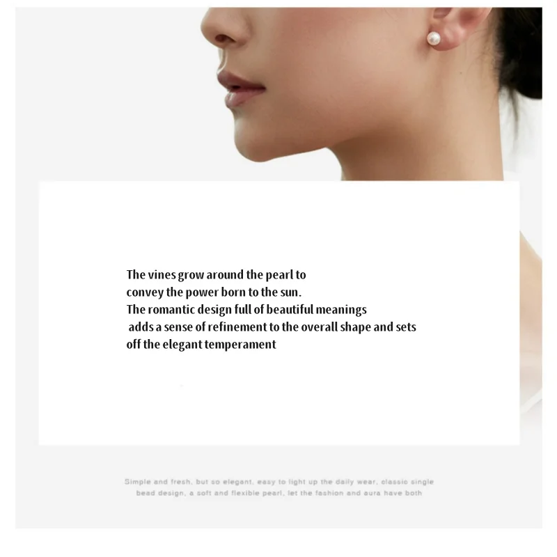 French style simple style natural fresh water pearl drop type diamond pendant s925 sterling silver necklace female