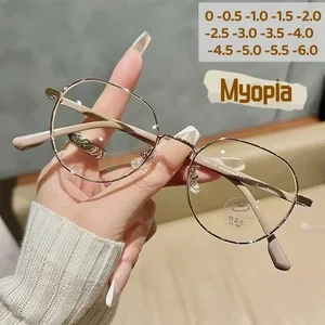 CLASSIC LUCK MIOPIA GLASSES VINTAGE BLUE BLUE Men's female glasses less dioptria prescription with 0 -0.5a-6.0 9 Main Sales Glasses GRADE MIOPIA - №4