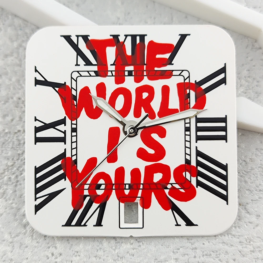 

Новый квадратный циферблат, персонализированный индивидуальный логотип, римские цифры, мужские часы, подходят для часов с механизмом N H35, аксессуары