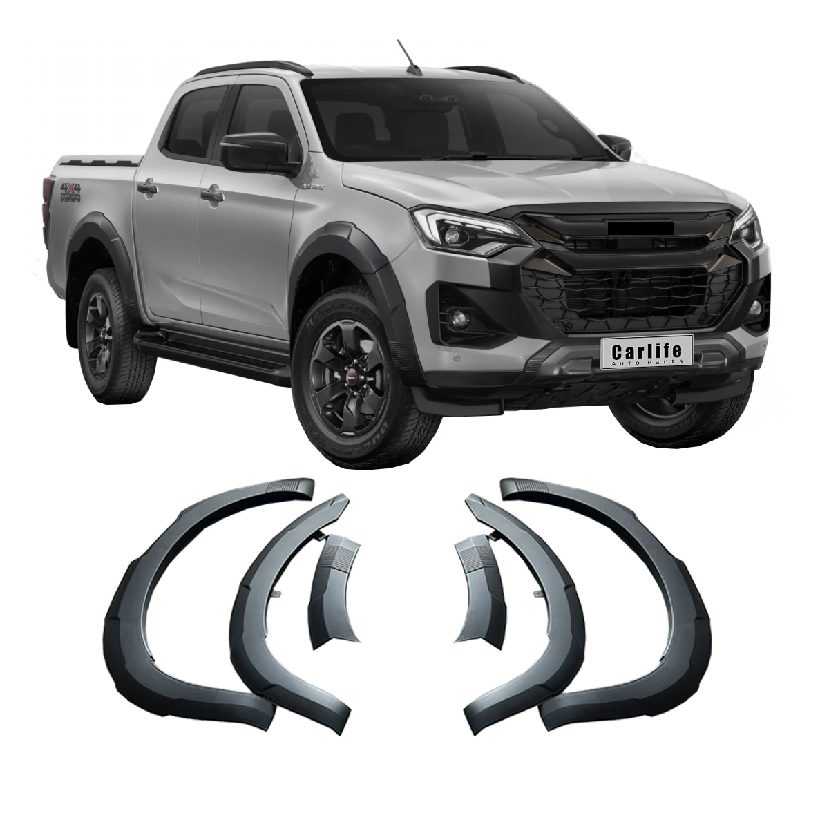 

for ISUZU 4X4 Dmax 2019-2023 Upgrade to 2025 V CROSS Model. Perfect Fitment Bumpers Body Kit
