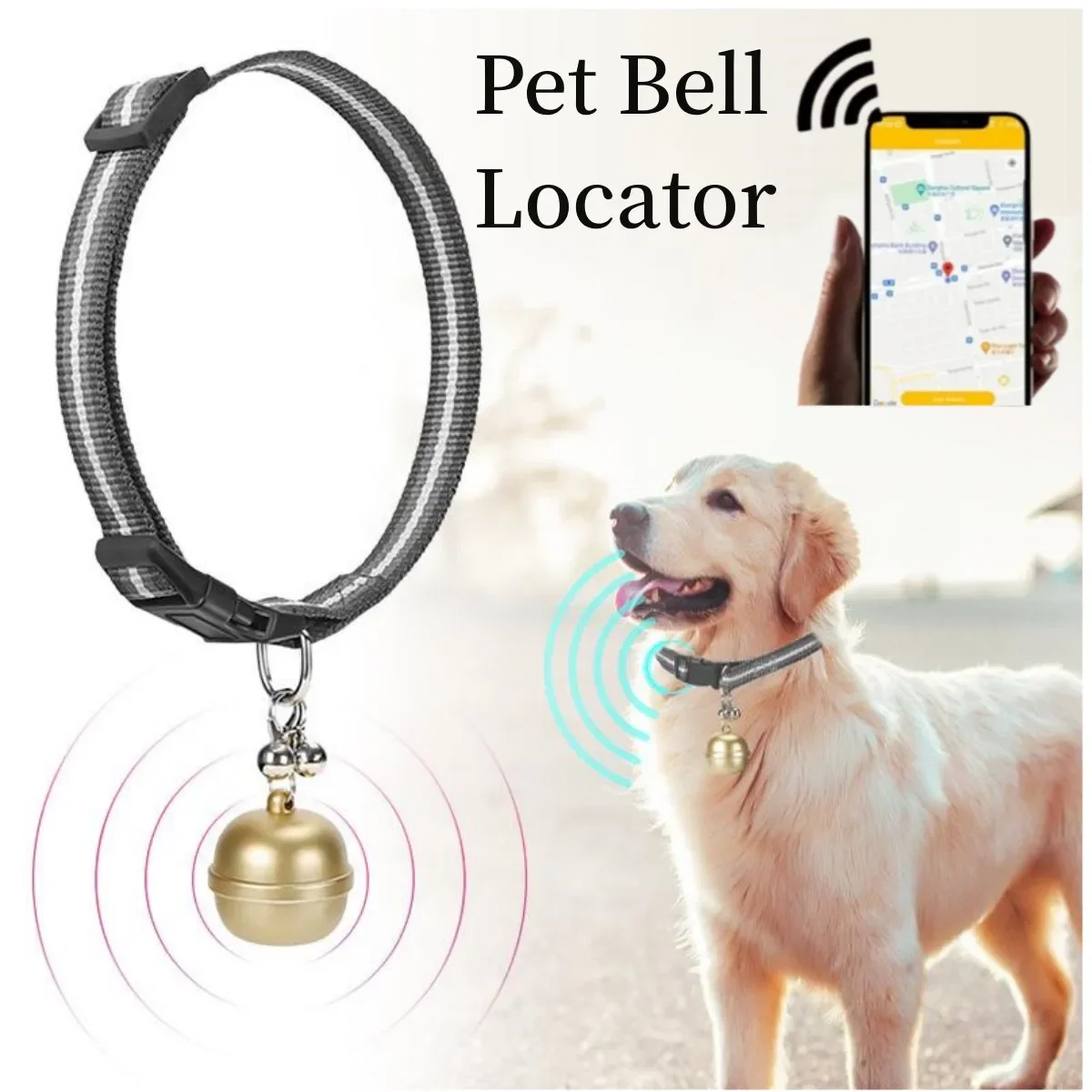 Mini Dog Cat Pets GPS Positioning Locator Collar Bell IP67 Waterproof Tracker Anti-lost Device for Pet Dogs Cats Finder Locator