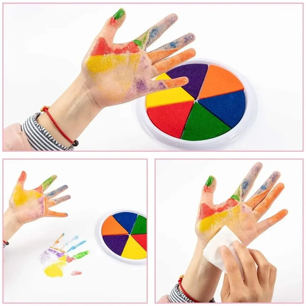 Baby Toys Card Making Graffiti Washable Non-toxic Printing Mud Finger Painting Inkpad DIY Finger Painting Paint Ink Pad