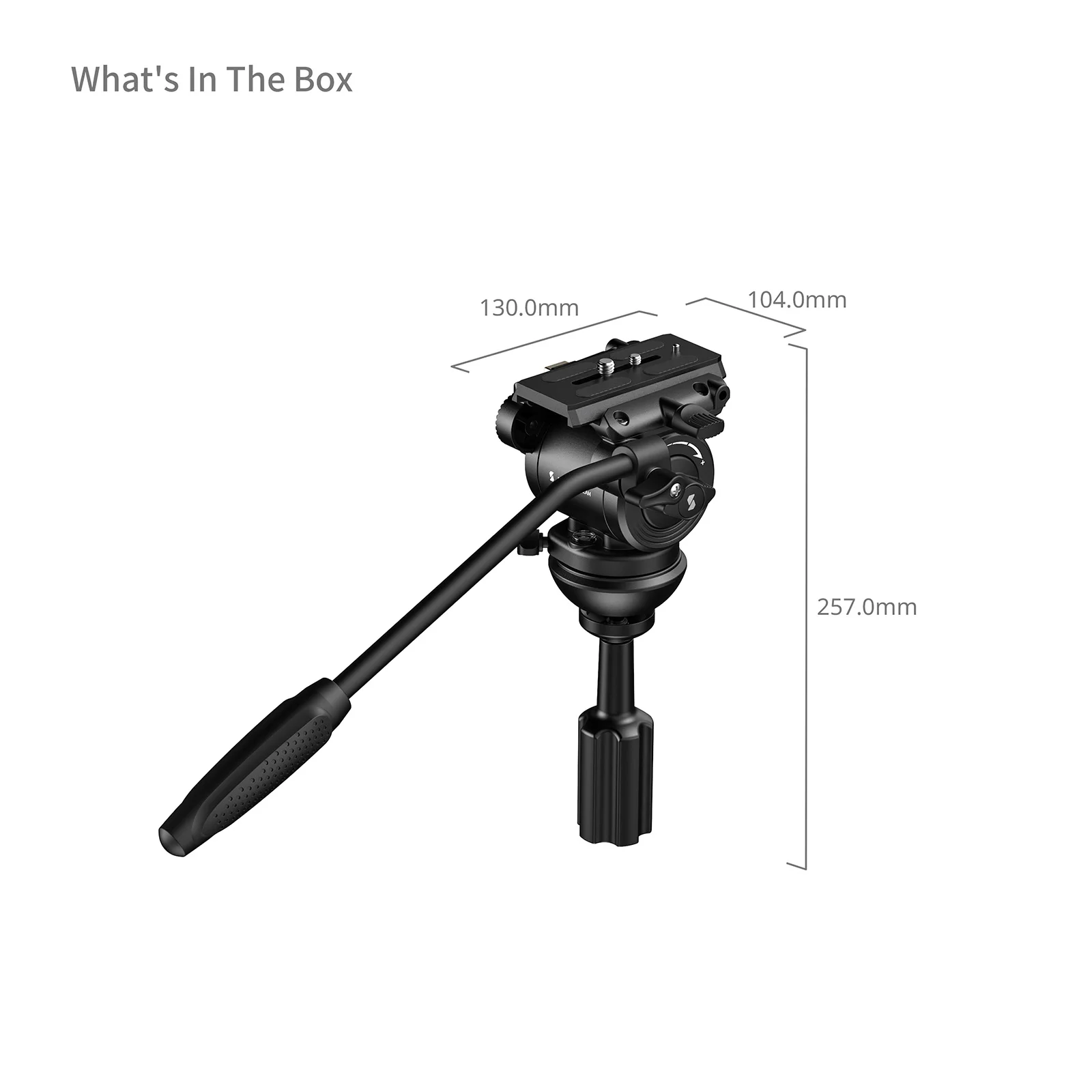 SmallRig Heavy-Duty Videokop Traploos Verstelbare Kanteling Ingebouwde Schroefgaten voor Magic Arm Bevestiging Belasting 10kg 6551