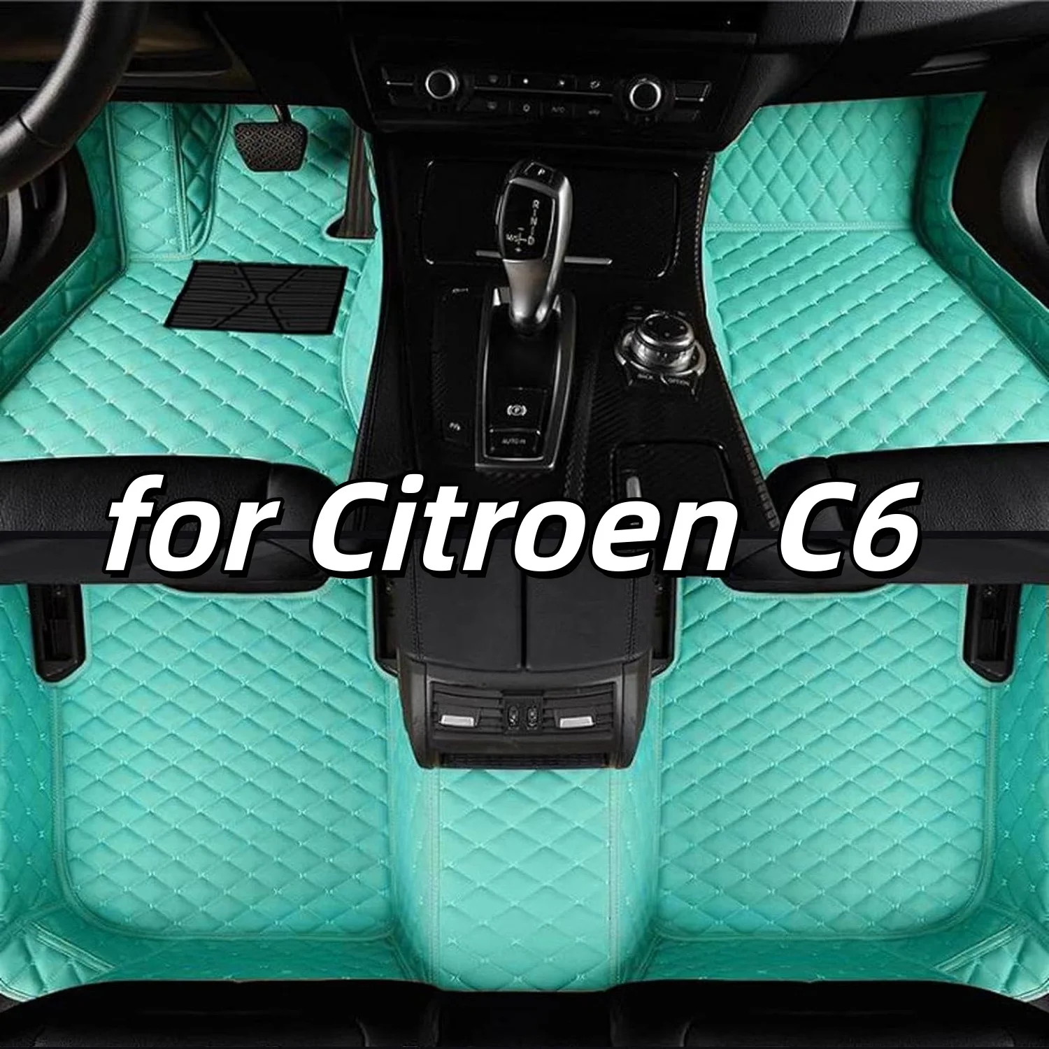 

Аксессуары, автомобильные напольные кожаные коврики, подходят для Citroen C6 2017 2018 2019 2020 2021 2022 2023 2024, полный комплект автомобильных ковриков