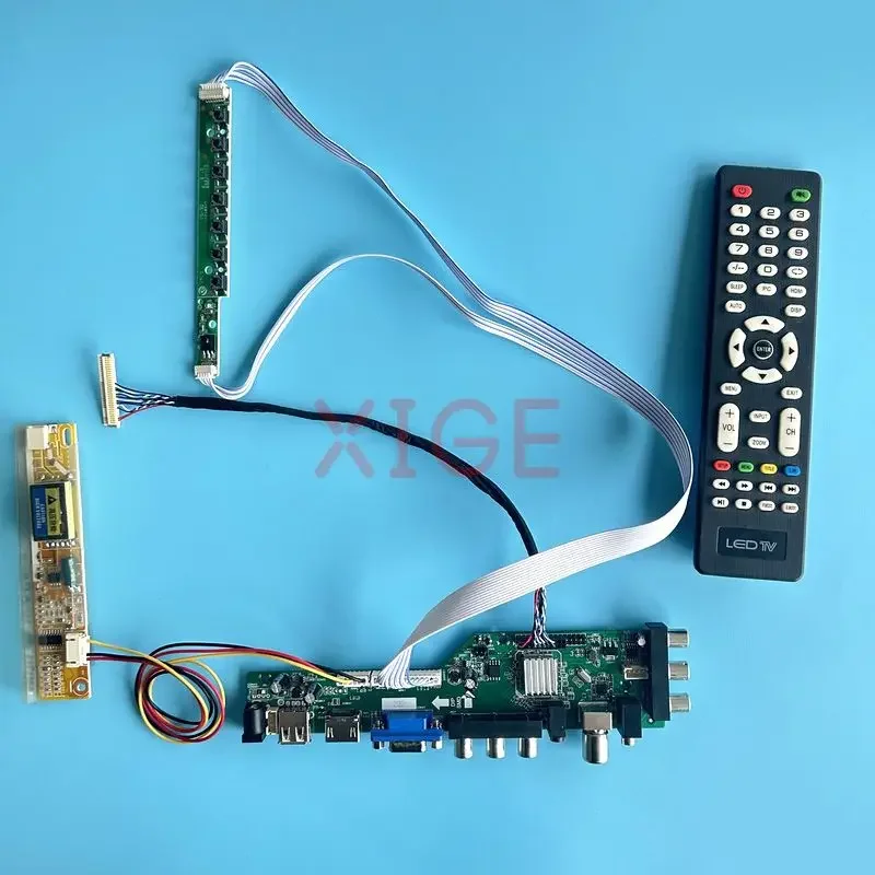 For LTN154AT09 LTN154AT10 Driver Controller Board DVB Digital Signal Kit USB+HDMI+VGA+AV+IR LCD Screen 1CCFL 1280*800 LVDS-30Pin