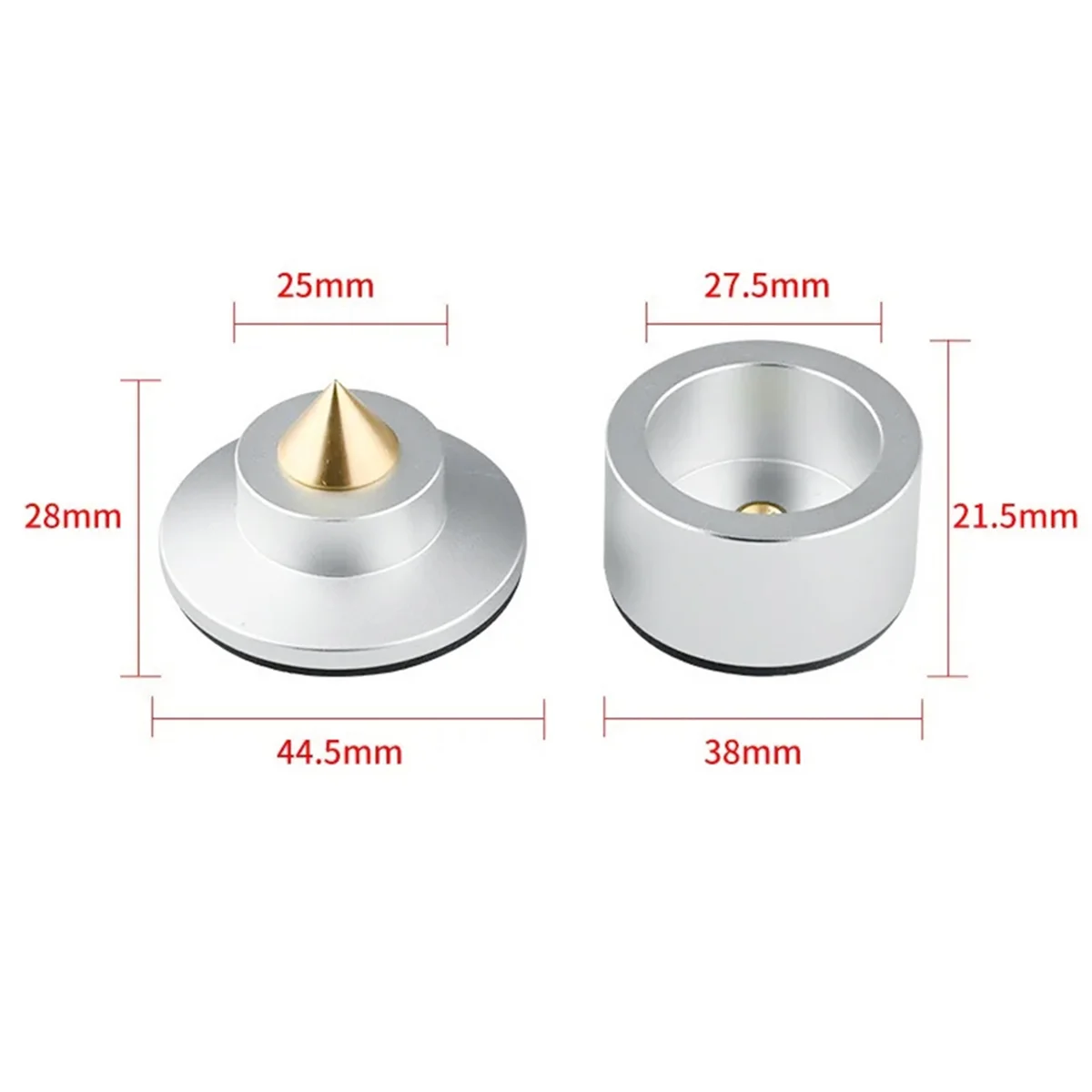 8x амортизирующие шипы, пружинная амортизирующая подставка, подставка для HIFI, ножки динамика, шипы для ног, сценические колонки KTV, алюминиевая изоляция, серебро