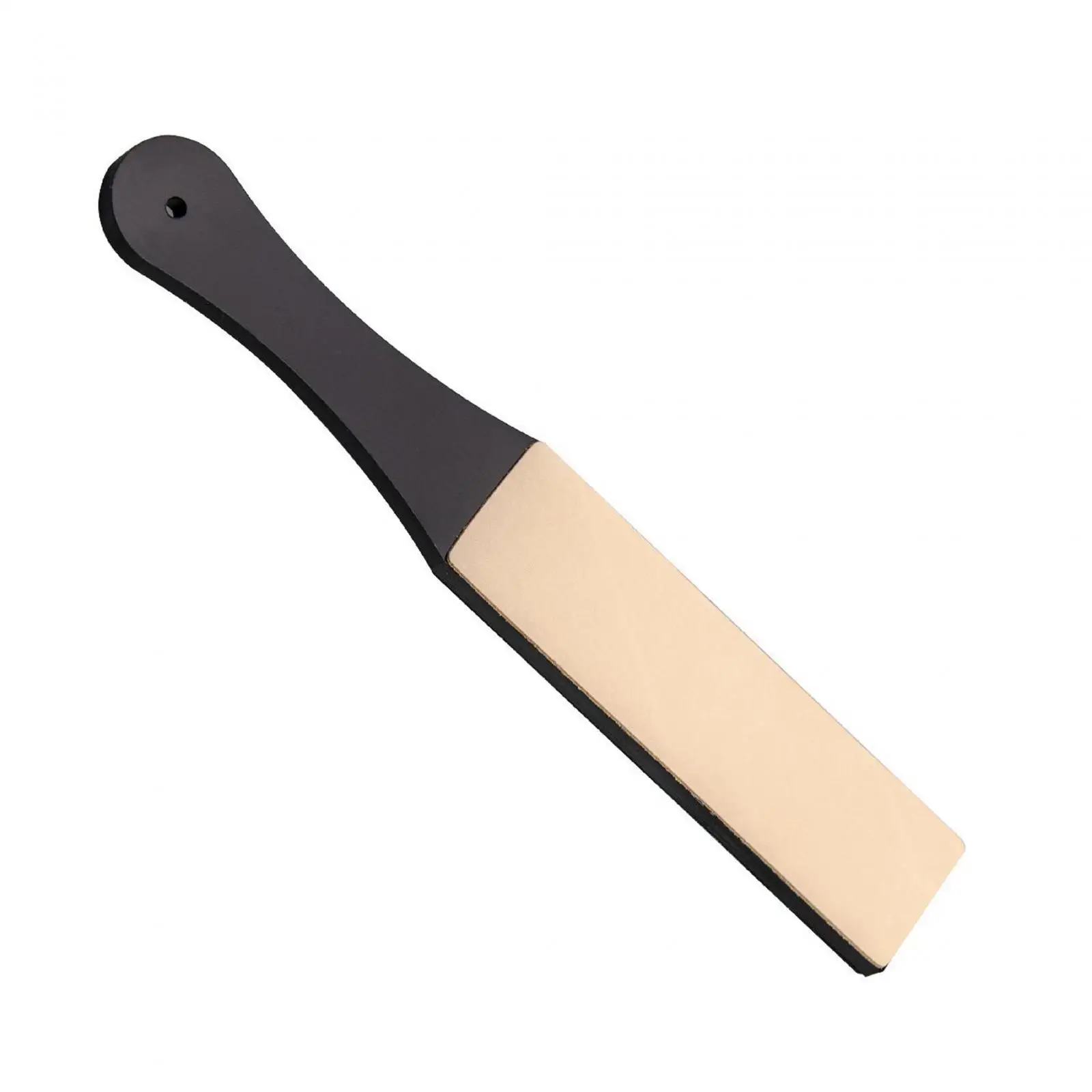 Knife Stropping Block PU Leather Paddle with Handle DIY Craft Honing Compound Knife Sharpening