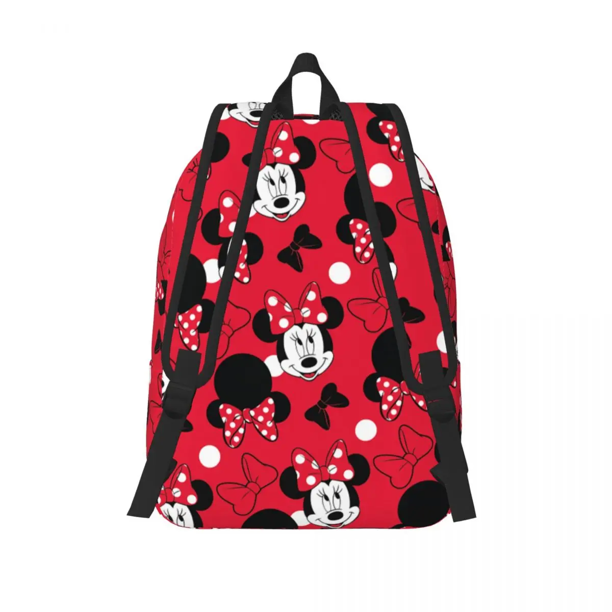 Red Mickey Minnie Bowtie Backpack for Preschool Kindergarten School Student Bookbag Boy Girl Kids Daypack Durable