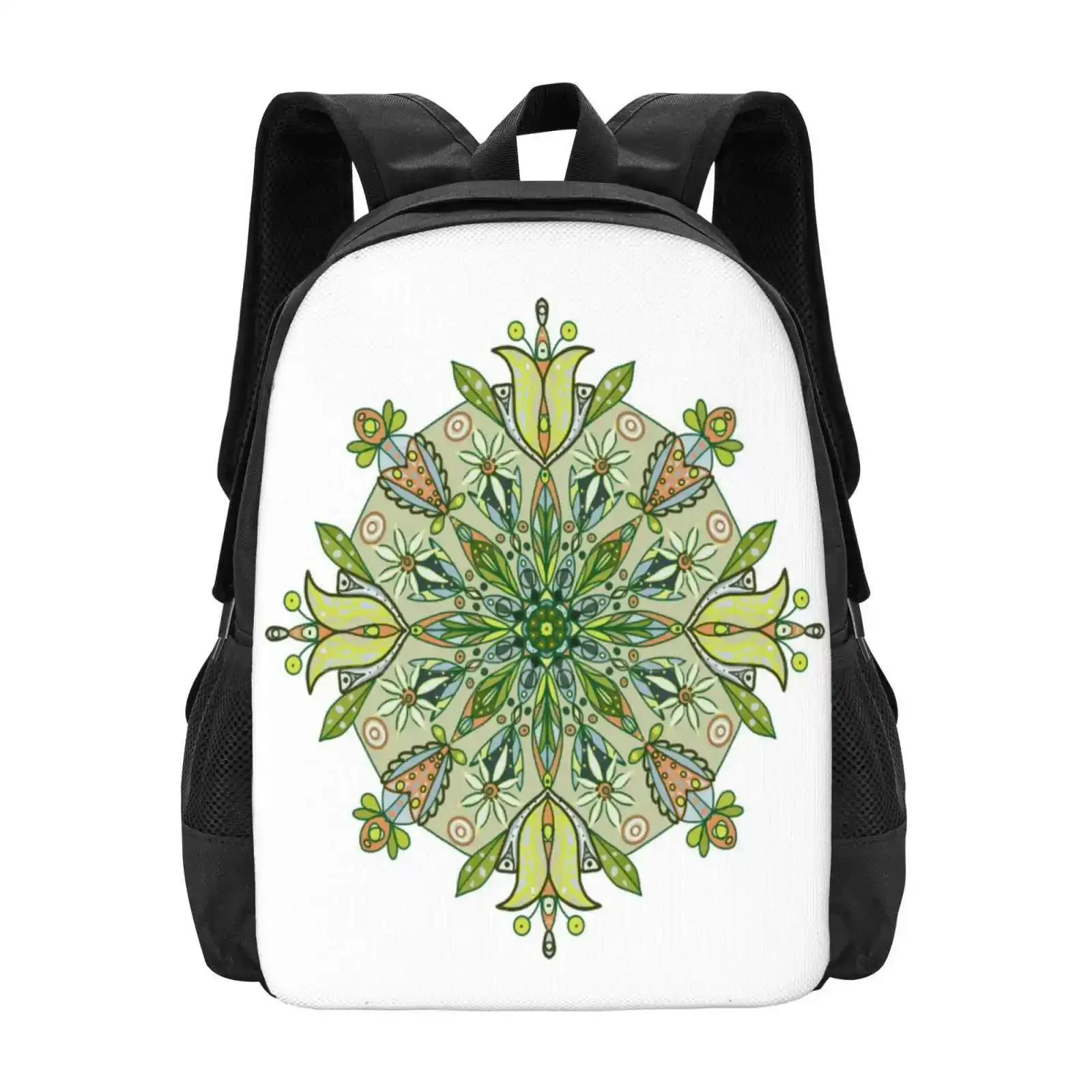 

Mandala Spring In The Cottage Garden Hot Sale Schoolbag Backpack Fashion Bags Mandala Spring Garden Country House Artist