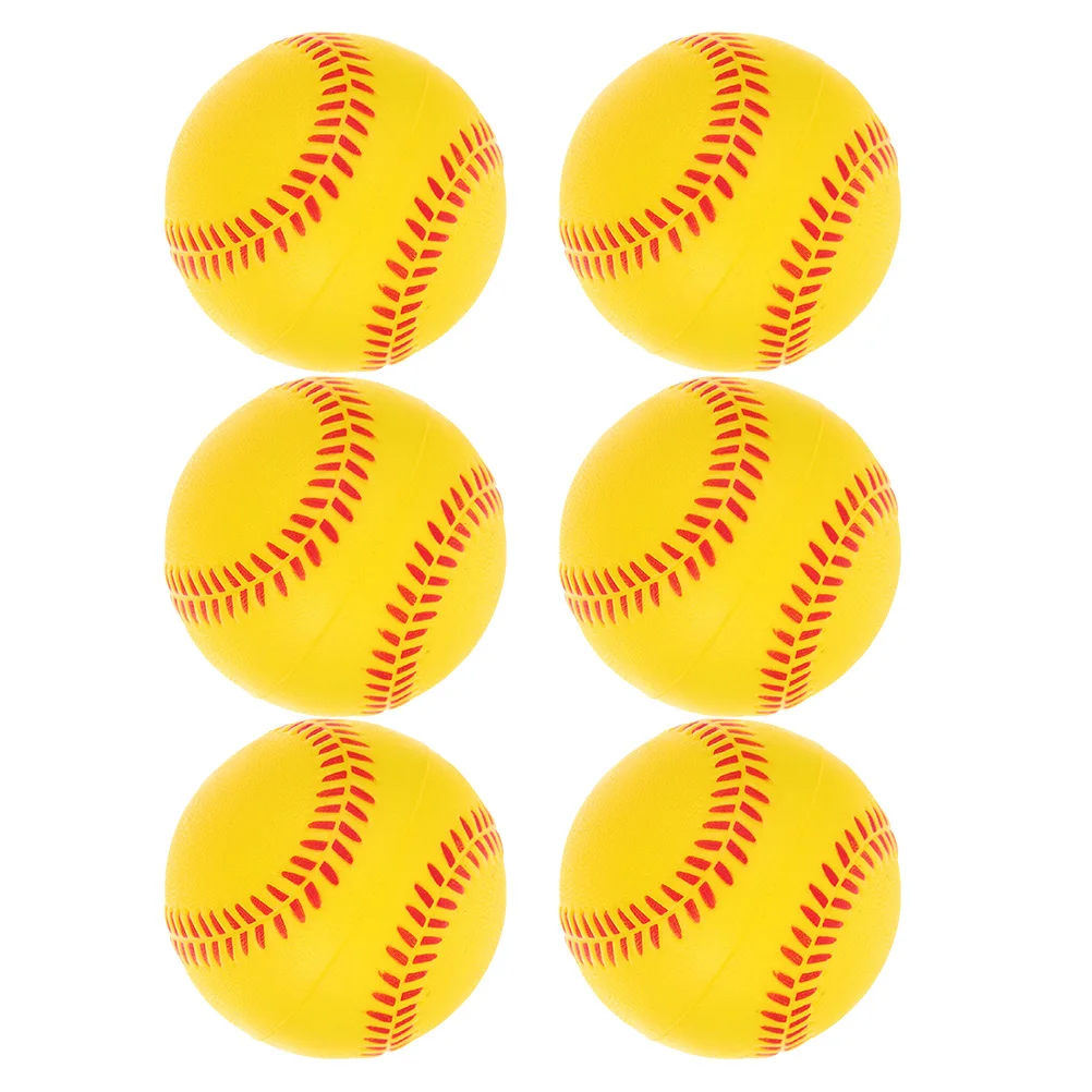 

6 Pcs Training Baseball Equipment Practice Tennis Pu Sponge for Baseballs Activity Child Kids