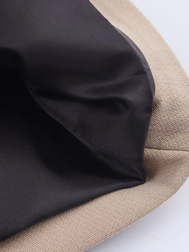 سترات خريفية للسيدات لعام 2025 معاطف غير رسمية فضفاضة ومزدوجة الصدر سترة نسائية أنيقة للشارع ملابس خارجية