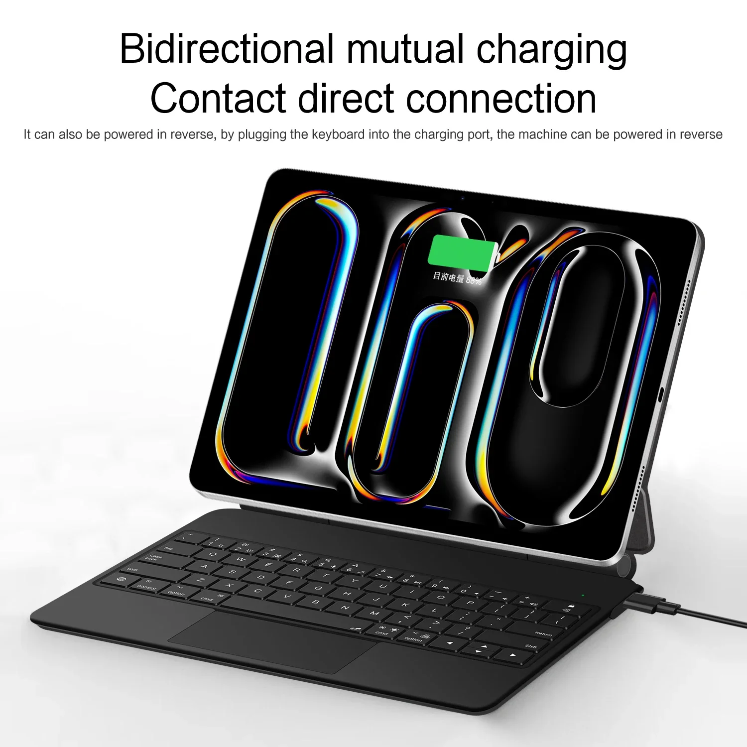 

Чехол Pogo Pin Magic Keyboard для iPad Air 11 M3 2025 M2 Air 4/5/6 10,9 Pro 11 12,9 13 дюймов, чехол с умной мультисенсорной подсветкой и клавиатурой