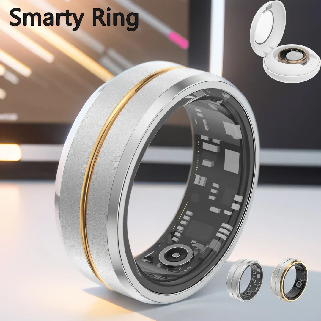 Anillo inteligente H01 para hombre y mujer, accesorio de pulsera resistente al agua IP68 con seguimiento de actividad deportiva, oxígeno en sangre, para Android e IOS, novedad de 2024