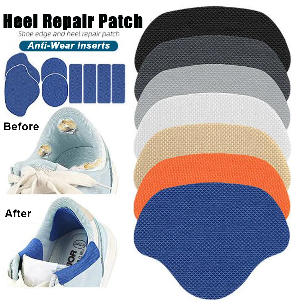 

8PCS/SET Heel Repair Patches Long-term Use Sticky Shoes Hole Sneakers Insoles Patch Adhesive Anti-Wear Heel Foot Care Tool