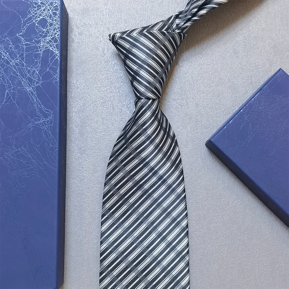 Роскошный жаккардовый галстук высокого качества в полоску 8 см для мужчин