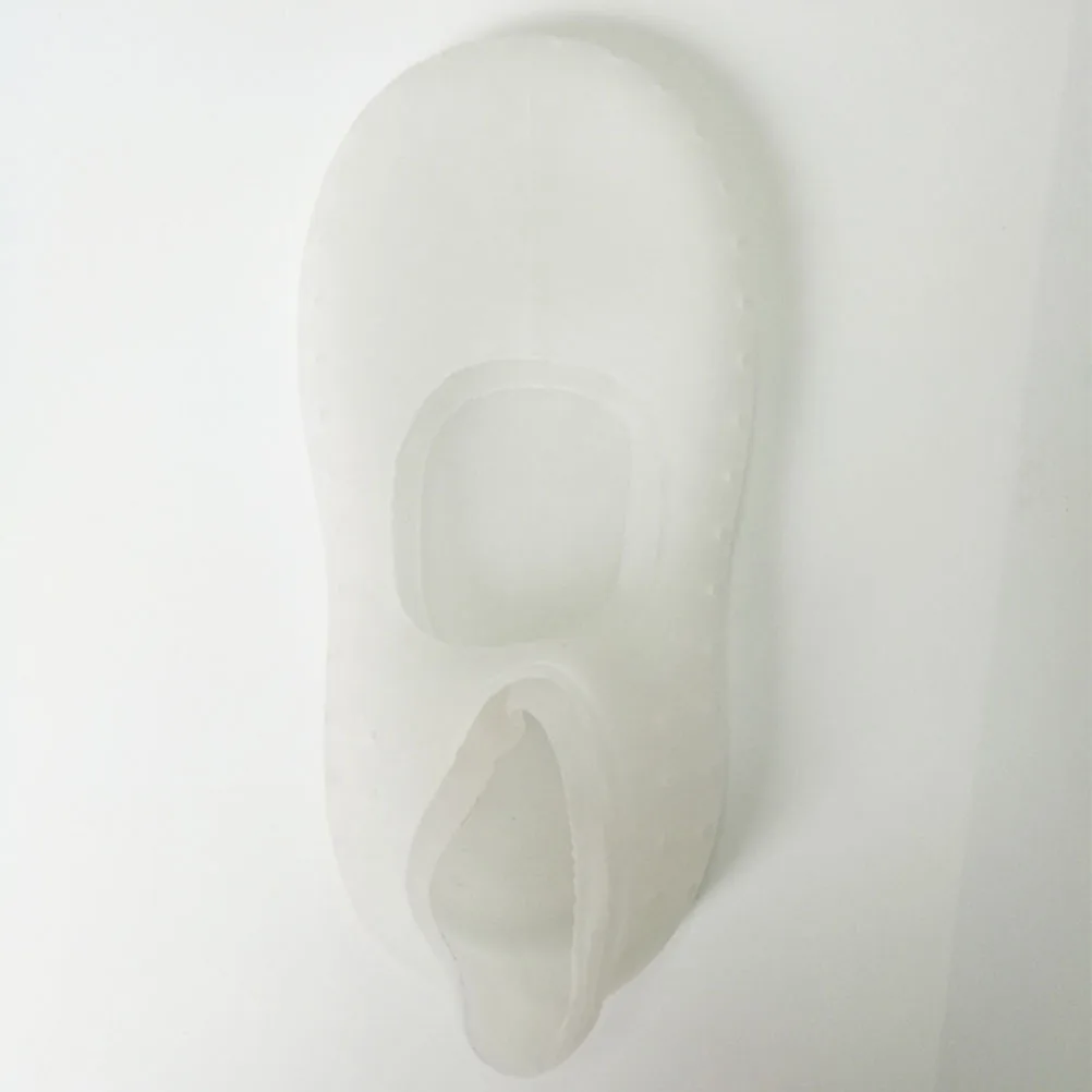 シリコーンボートソックス ホワイト サイズ L 非毒性ジェル ひび割れたかかとの痛みを軽減 滑り止め 再利用可能 洗える フットケアツール