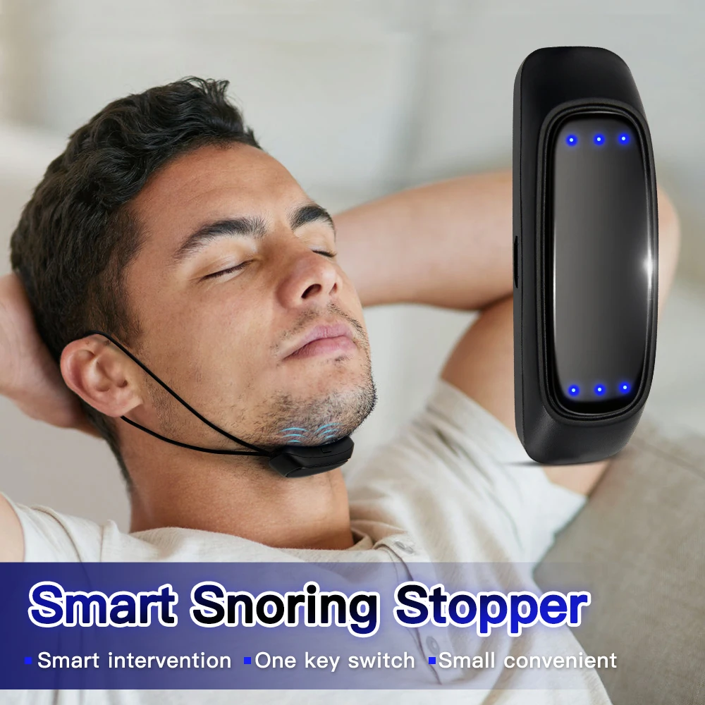 

Smart Anti Snoring Device EMS Pulse Snore Stop Anti Ronco Noise Reduction Man Sleep Apnea Effective Snoring Solution Prevention