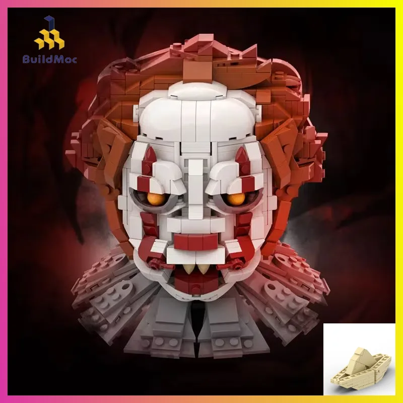 Buildmoc – personnage de film It Clown, retour d'âme, petites particules, jouet de construction, modèle de bloc de construction, ornements, cadeau d'anniversaire pour enfants