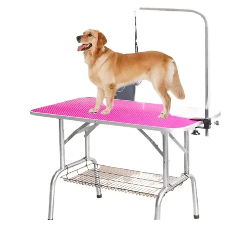 

Pet Grooming Table Large Dog and Cat Folding Bathing Trimming Blowing Hair Showering Portable Multi-color Optional