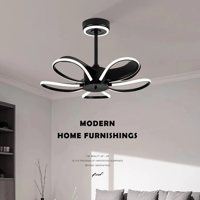 Modern ceiling lamps bedroom folding Ceiling fan ceiling fan with led light and control ceiling lamp for living room lighting