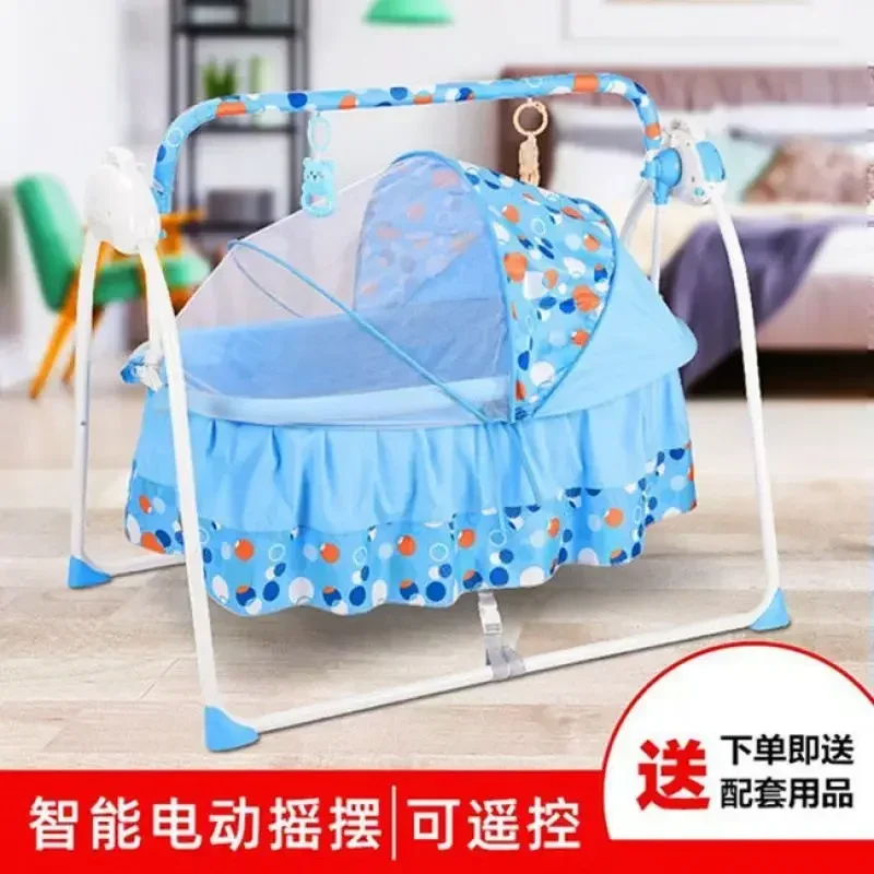 

Baby Rocking Chair Electric Cradle Rocking Bed Foldable Rocking Chair for Soothing Children Intelligent Soothing Sleeping Basket