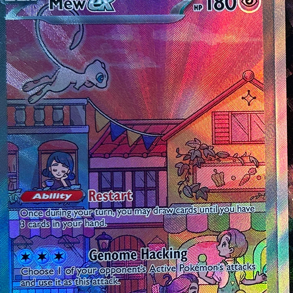 

2Pcs/set Anime PTCG Collection Card Mew Mewtwo SVP English 052 053 Refractive Color Flash Card Textured Child Gifts