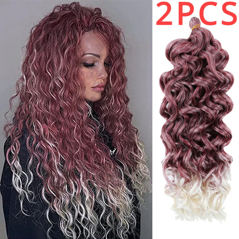 

Thick and Natural Long Curly Crochet Hair, Synthetic Hair 50cm for Braiding 2 in a pack braid extensions dread hair extensiones