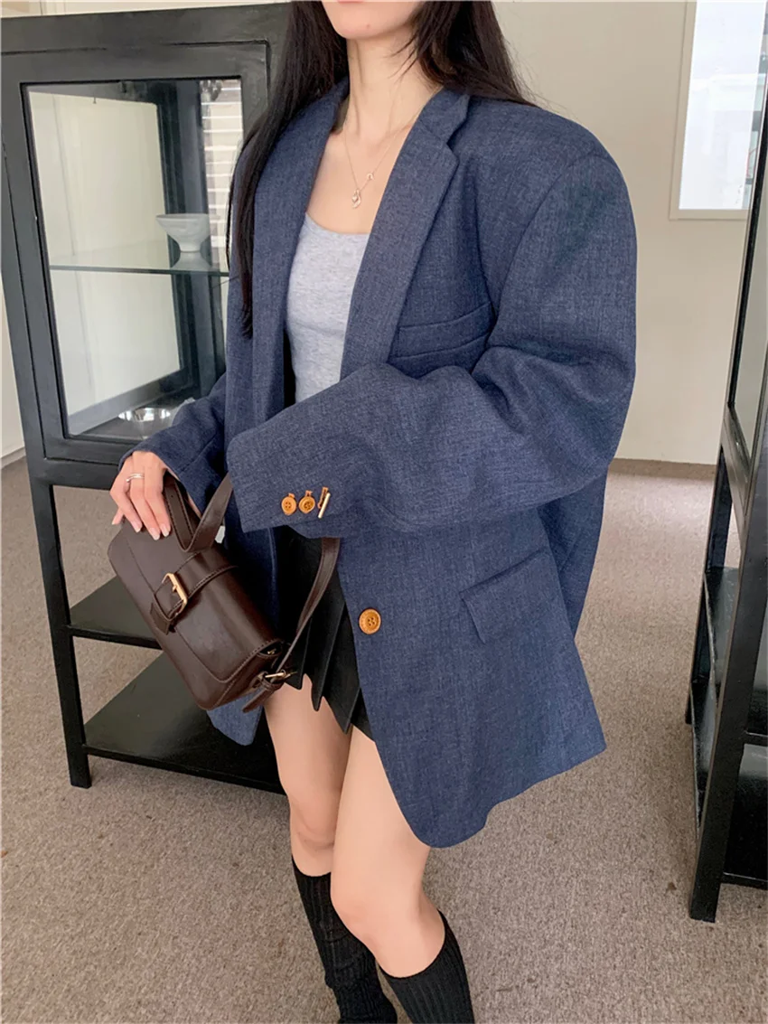 Alien Kitty Autumn Solid Blazers Office Lady Women Slim New Full Sleeve Elegant 2024 Daily Streetwear Minimalist Work Wear Coats