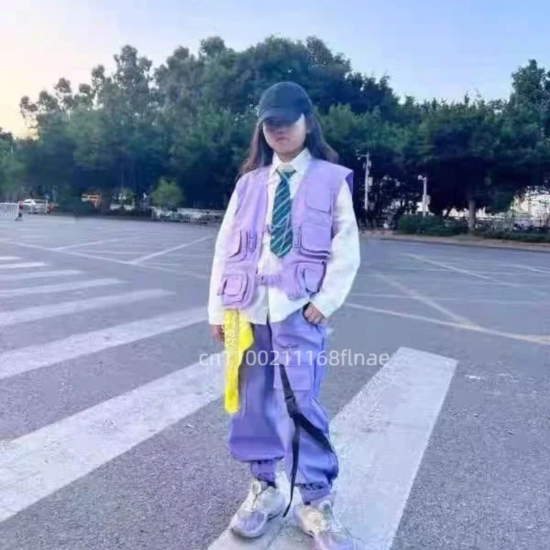 Children's Street Dance and Hip-hop Performance Costume Set, Girls' Jazz Dance Costume, Boys' Hip-hop Fashion Runway Costume