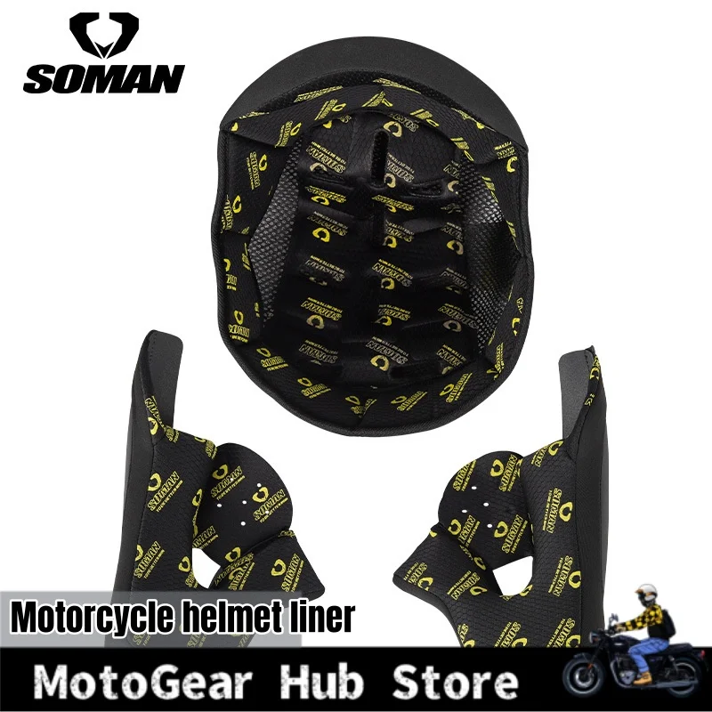 Helm sepeda motor Liner Sm955-S/Sm965/Smx8 helm earbud topi Set Tengah tiga buah aksesoris Interior Ear Liner