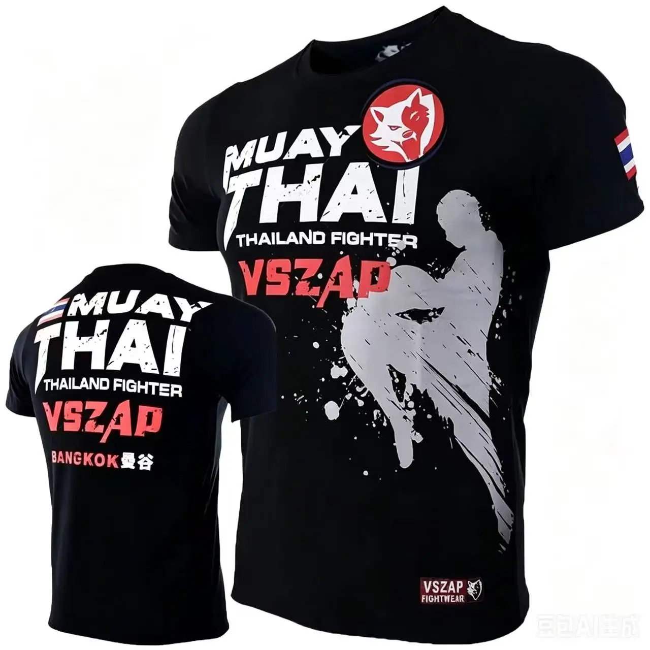 Herren 3D-gedrucktes, schnell trocknendes, atmungsaktives Sport-T-Shirt für Outdoor-Street-Boxen, Muay Thai, Training, Rundhalsausschnitt, für Eltern und Kinder – Detail 8