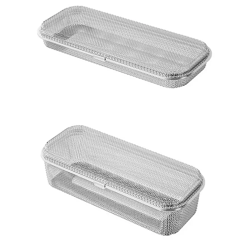 ABJI-Stainless Steel Spoons Basket Mesh Cutlery Box Cleaning Basket For Dishwasher Small Items Kitchen Tools Storage