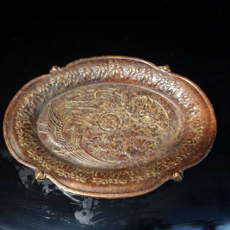 Antique Bronze Collectibles: Purple Copper , Home Decorations, Brass Plates, Tea Trays, Decorative Items, Craft Gifts