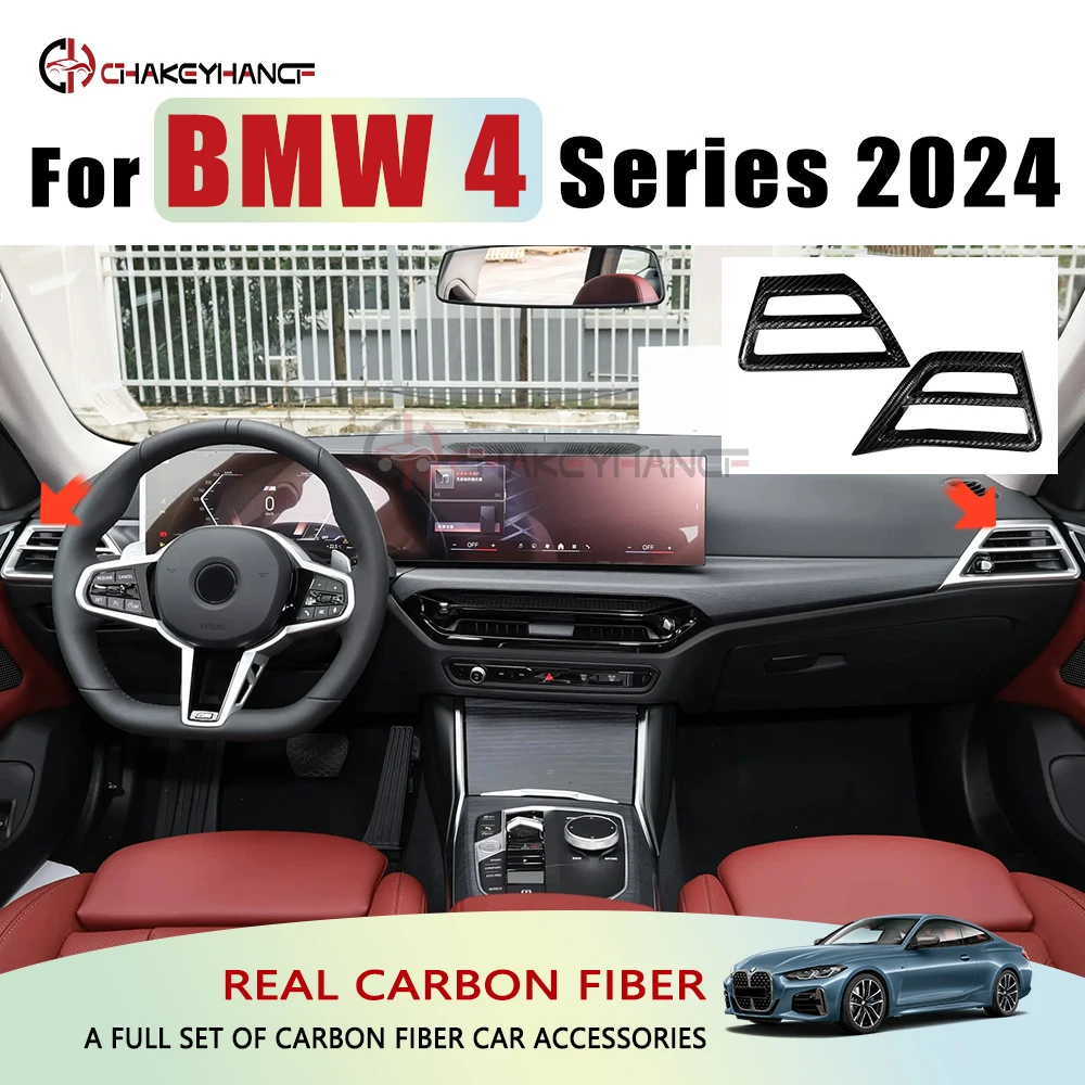 

Carbon Fiber Dashboard Side Air Vent Outlet Cover Decoration for BMW 2 3 4 Series 2025 G42 G20 G22 G23 G26 M2 G87 M3 G80 M4 G82