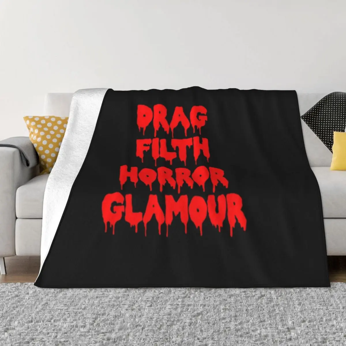 Drag Filth Horror Glamour Throw Blanket valentine gift ideas for sofa for winter Beautifuls Blankets