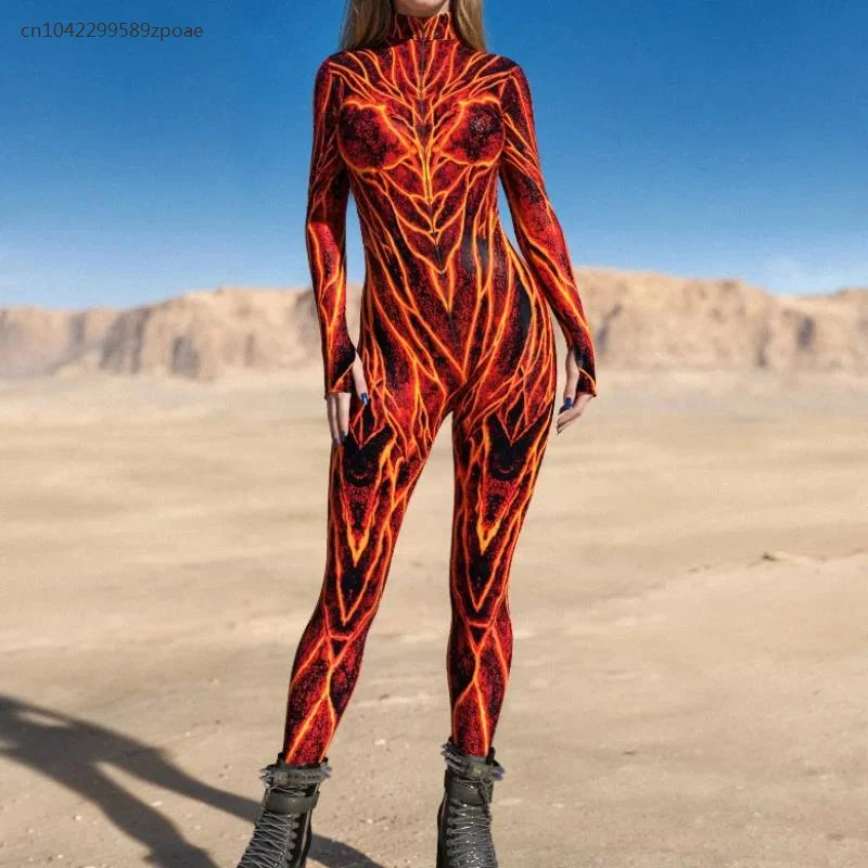 Zentai Suit para Mulheres, Burning Man Festival Catsuit, Roupas de Festa de Halloween, Carnaval Morphsuit, Cosplay Unique Costume, Macacões, Catsuit