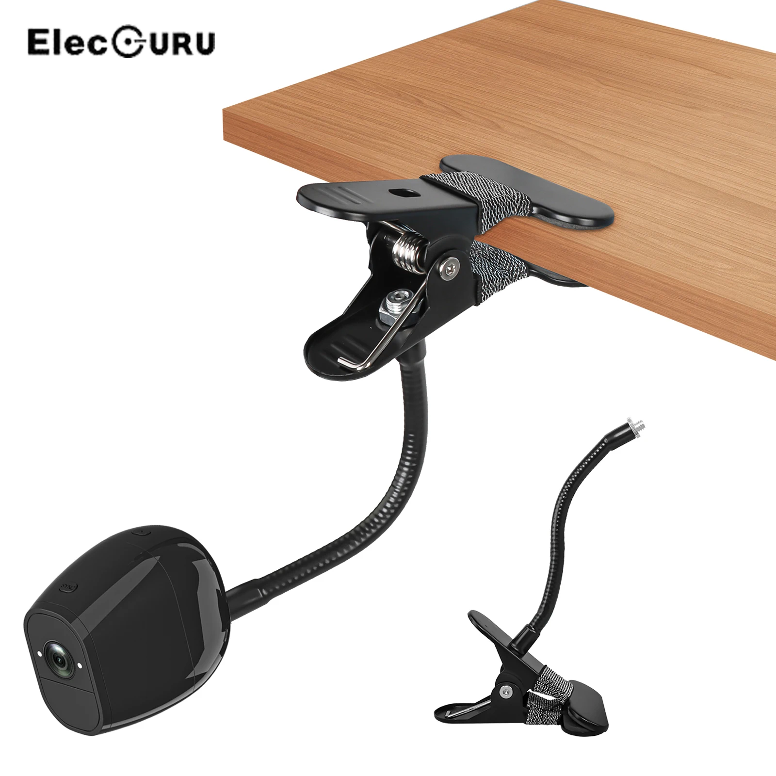 

Flexible Clip Clamp Mount For Arlo Camera Serise Arlo Go,Arlo Pro,EufyCam,Reolink Argus ,Clip to Crib Cot Shelves or Furniture