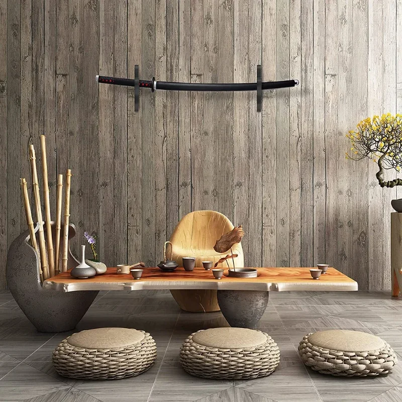 Wall Katana Sword Shelf Support Wooden Real Japanese Katana Samurai Sabre Wall Storage Rack Knife Display Holder Home Organizer view 4