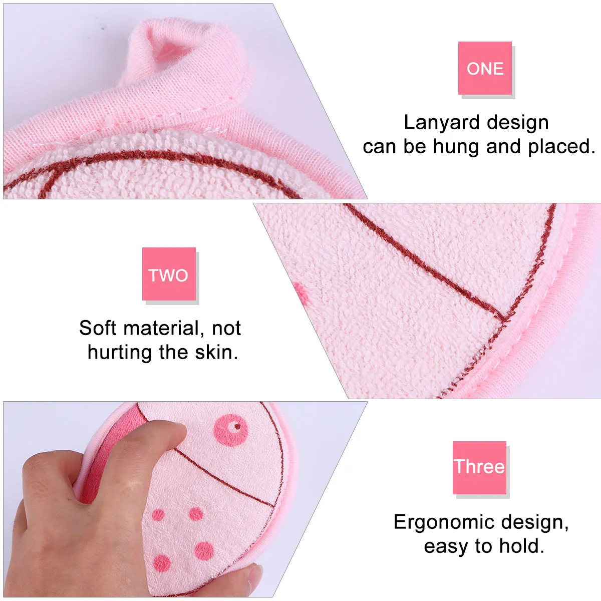 

3 Pcs Bath Time Towel Scrubber Cartoon Fish Absorbent Sponge Child Sponges for