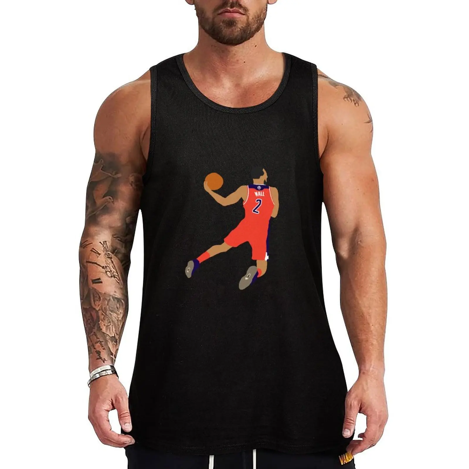 

John Wall Dunk Tank Top t-shirt for man gym clothes man sleeveless man shirts