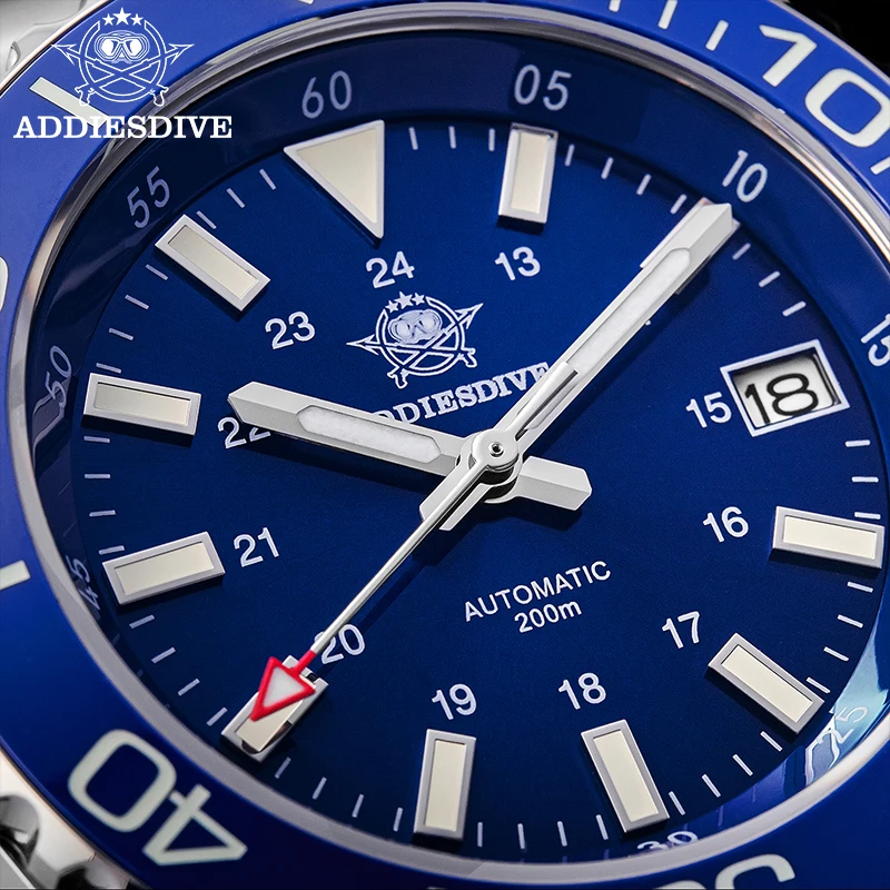 

ADDIESDIVE Men's Watch 8215 Mechanical Sapphire Luminous Diving Watch 200m Ceramic Bezel Automatic Watch Clock Gift Watch AD2504