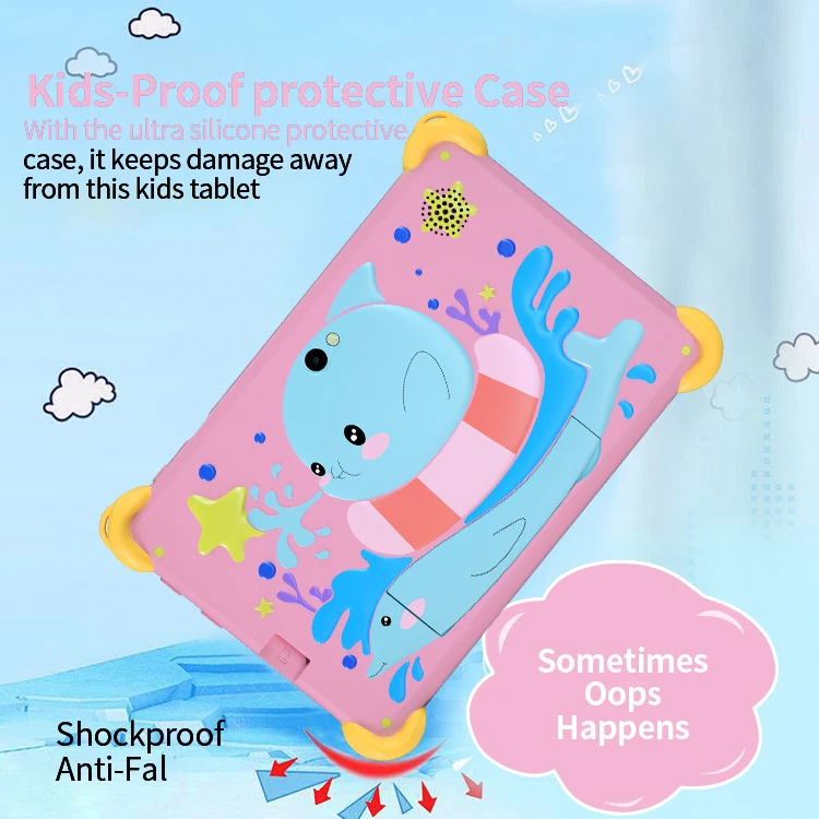 5G Wi-Fi 7 Inch Kid Tablet 4GB RAM 64GB ROM 4000MAH Battery Dual Camera Children's Android 12 Gift Kids